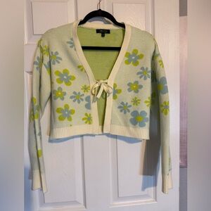 Witty Fix Floral Cardigan Sweater. Size Large. 🧡☺️